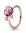 Anillo en Pandora Rose Hoja Cristal de Murano Rosa