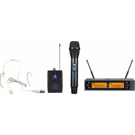 OQAN Sistema wireless: dual QWM-2 DUAL COMBO ( HANDHELD + EARSET )863-865 MHZ